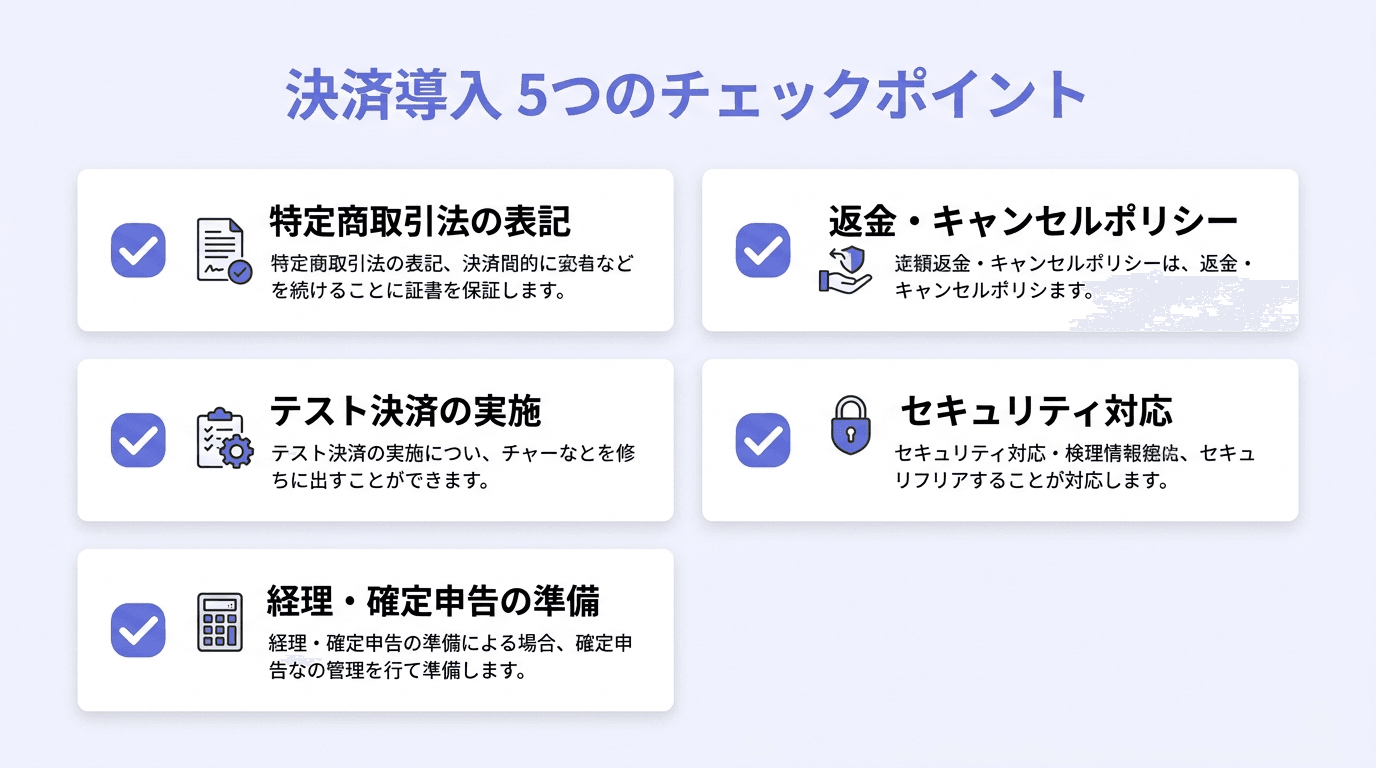 オンラインスクール決済導入の5つのチェックポイントまとめ